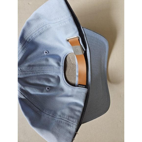 LACOSTE Unisex Contrast Strap And Oversized Crocodile Cotton Cap, Sky Blue - Picture 4 of 7